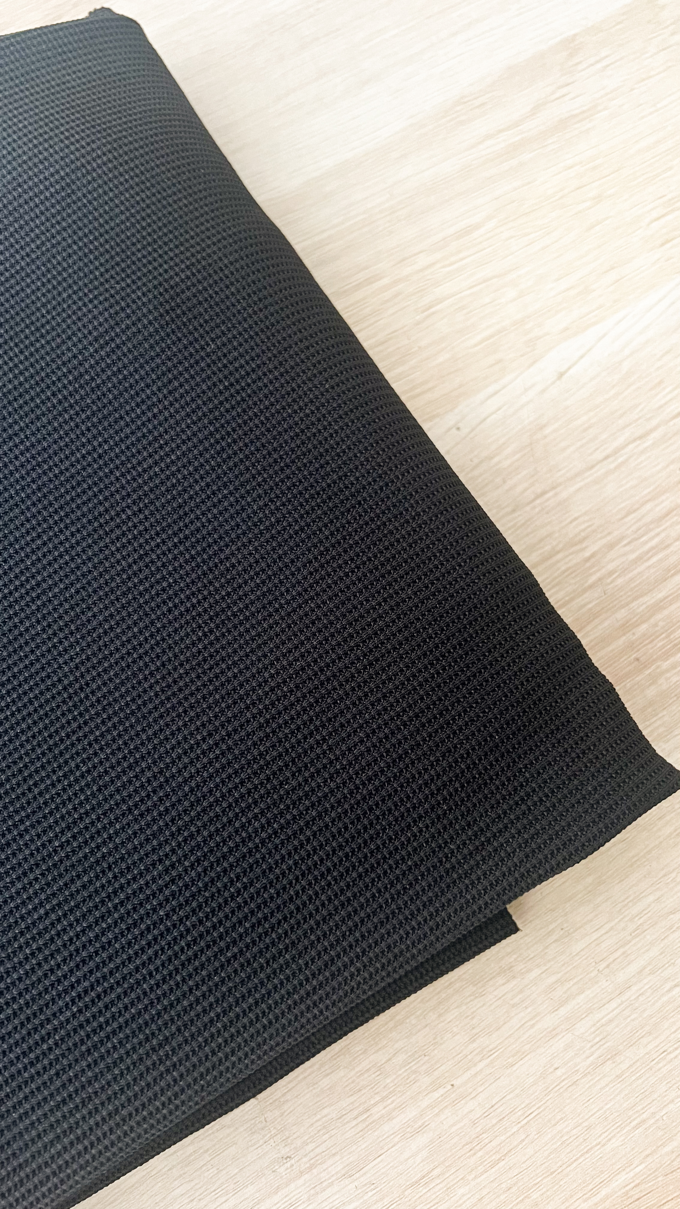 Waffle Knit Black